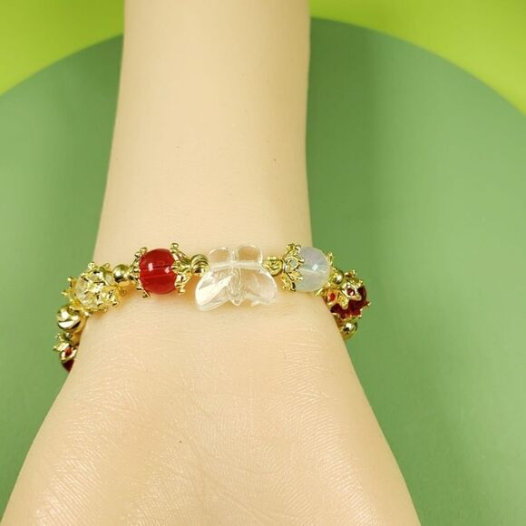 Brand New Gold Colour With Butterfly Bracelet - Picture 4 of 7